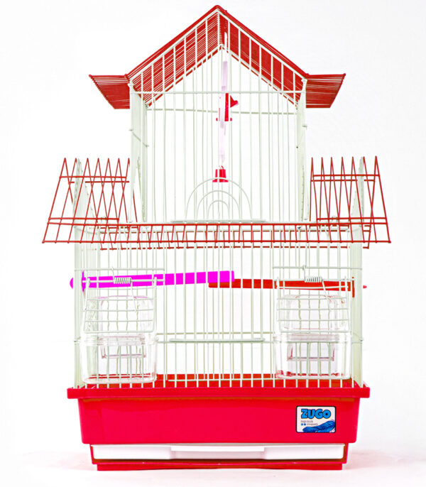 Aviary Bird Cage 3 - 30x23x46 - Red