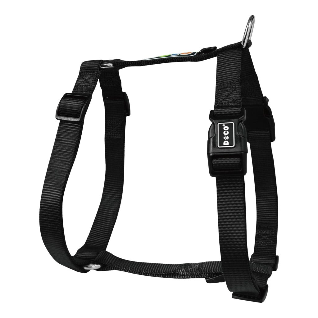 Doco signature h dog harness xl black sa pets