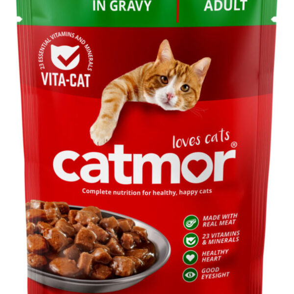 Catmor Cat Food – Lamb in Gravy – Pouches (70g) | Wet Cat Food with Real Lamb