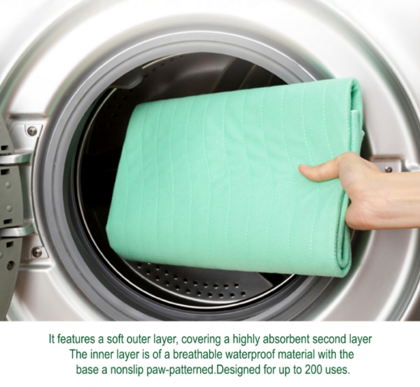 Reusable and Washable Puppy Pads – 60 x 90 cm – 2 Pads Per Bag – Ultra-Absorbent Training Pads for Dogs & Puppies | My Turf | Long-Lasting, Heavy-Duty Washable Pads - Image 2