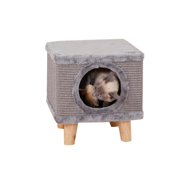 33 02001 STOOL CAT SISAL GREY 1320x1320