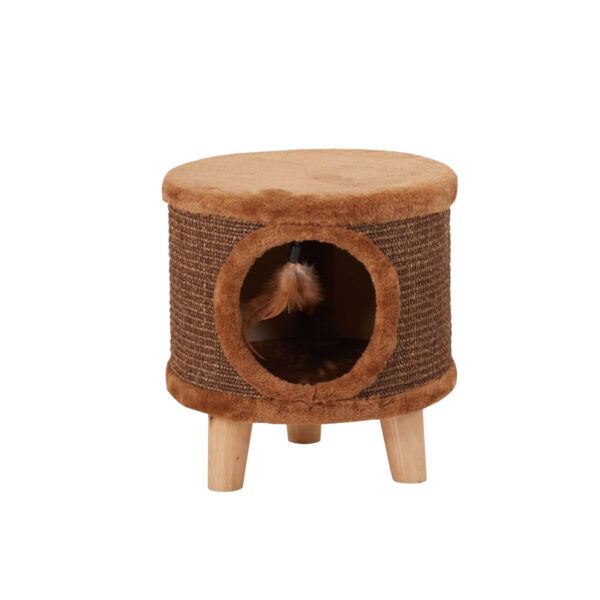 33 02002 STOOL CAT SISAL BROWN 1320x1320