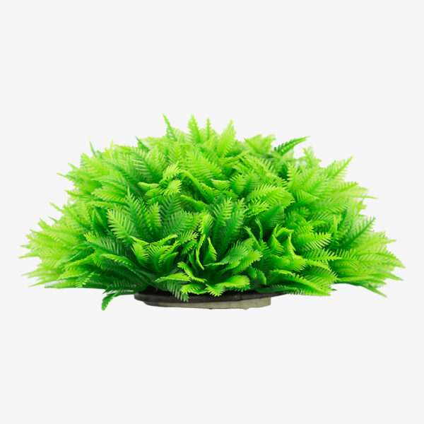 Ferny Green Shrub aquarium ornament, a large, bushy plant with lush green fronds and a feathery texture.