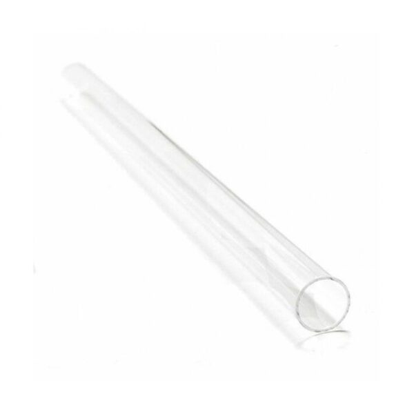 UltraZap Quartz Sleeve, a long, clear glass tube with one open end, typically used to protect the UV lamp in a pond or aquarium sterilizer unit.